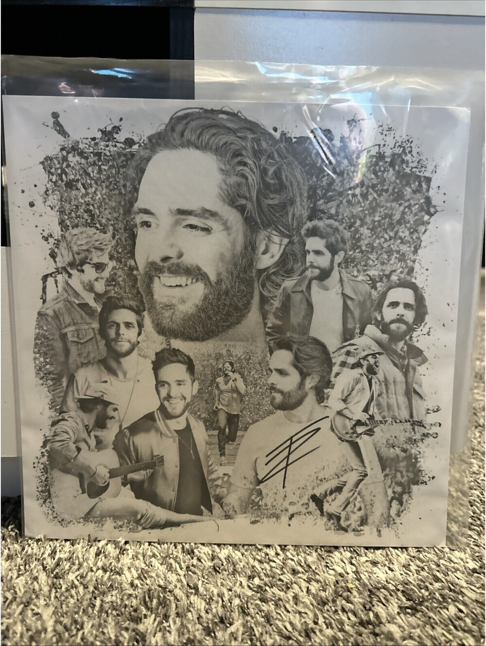 THOMAS RHETT 20 Number Ones Signed Autographed 12x12 Lithograph Poster